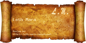 Leth Mara névjegykártya