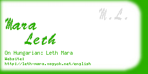 mara leth business card